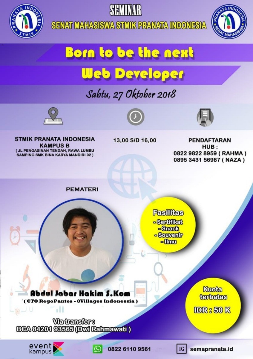 Poster Born To Be The Next Web Developer