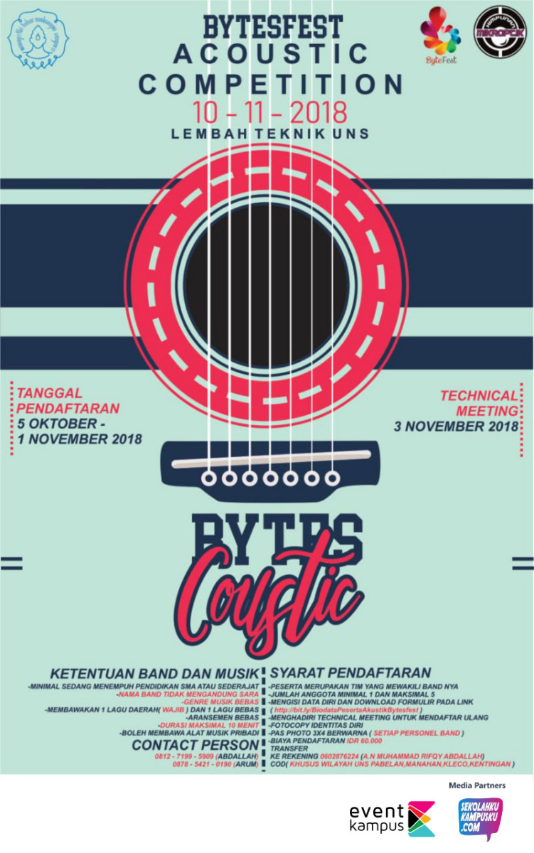 Poster BYTESFEST ACCOUSTIC COMPETITION