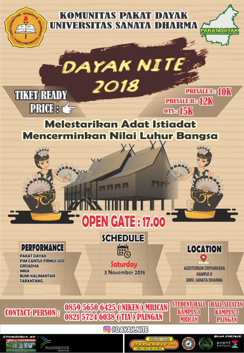 Poster DAYAK NITE 2018