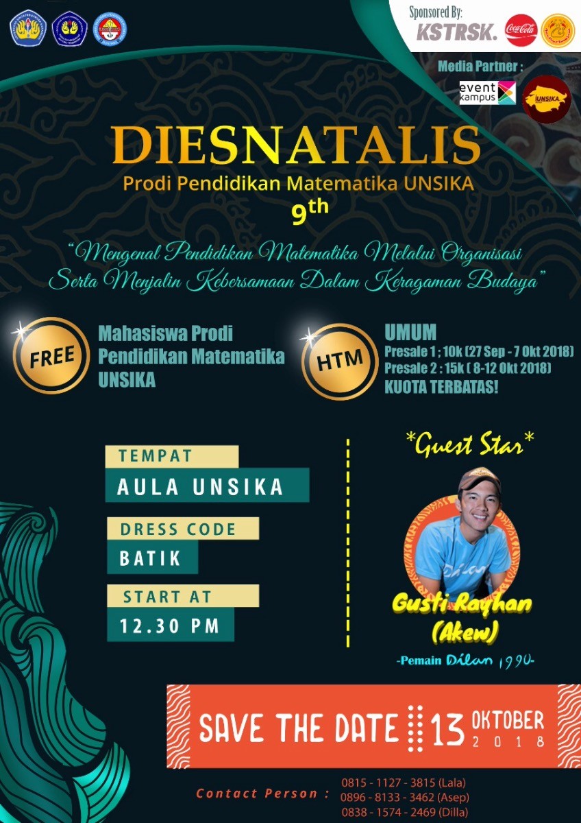 Poster DIESNATALIS PRODI PENDIDIKAN MATEMATIKA UNSIKA