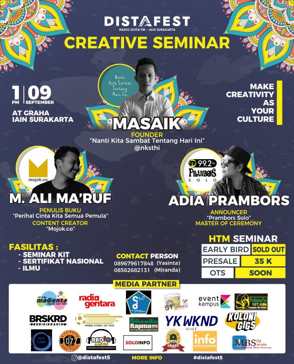 Poster Distafest seminar creative