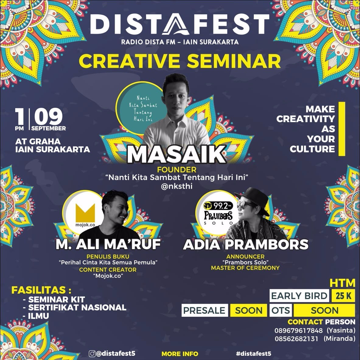 Poster Distafest seminar creative