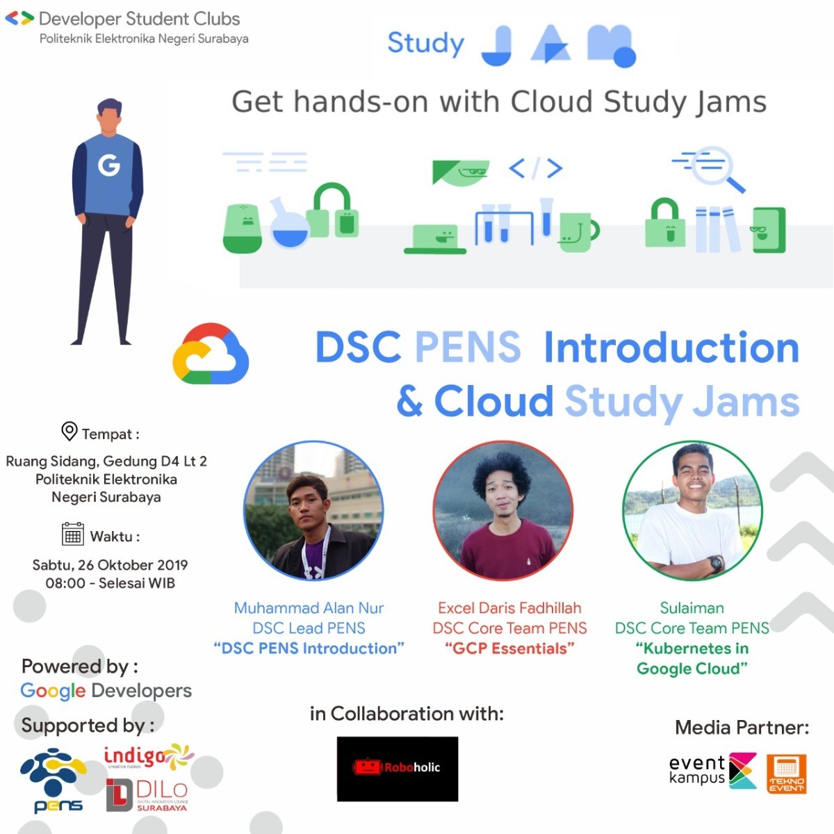 Poster DSC PENS INTRODUCTION & CLOUD STUDY JAM