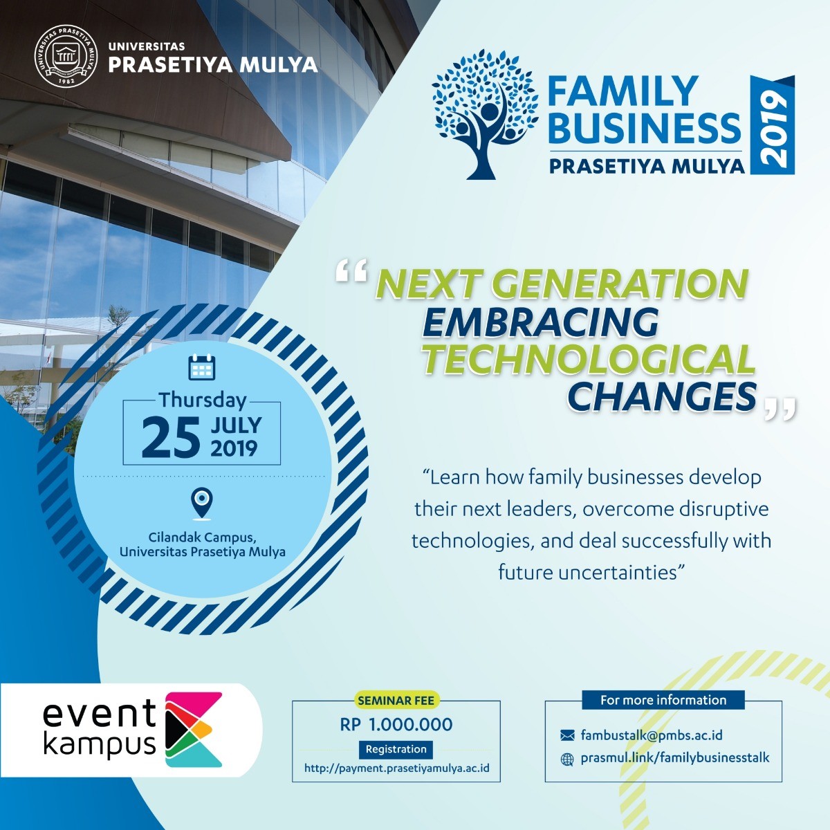 Poster Family Business Talk 2019 - Universitas Prasetiya Mulya