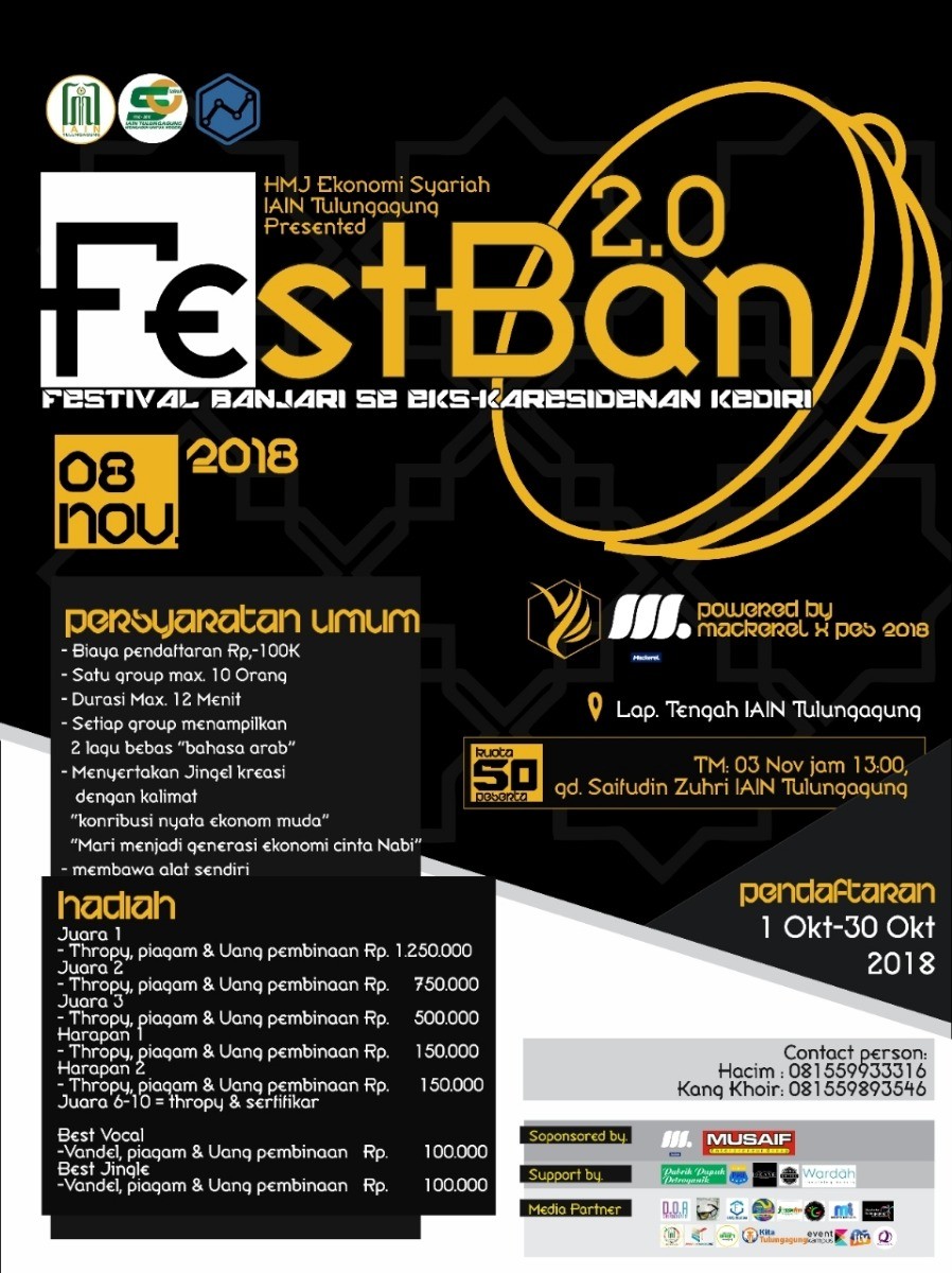 Poster FESTBAN 2.0 (FESTIVAL BANJARI 2.0 SE-EKS KARESIDENAN KEDIRI)