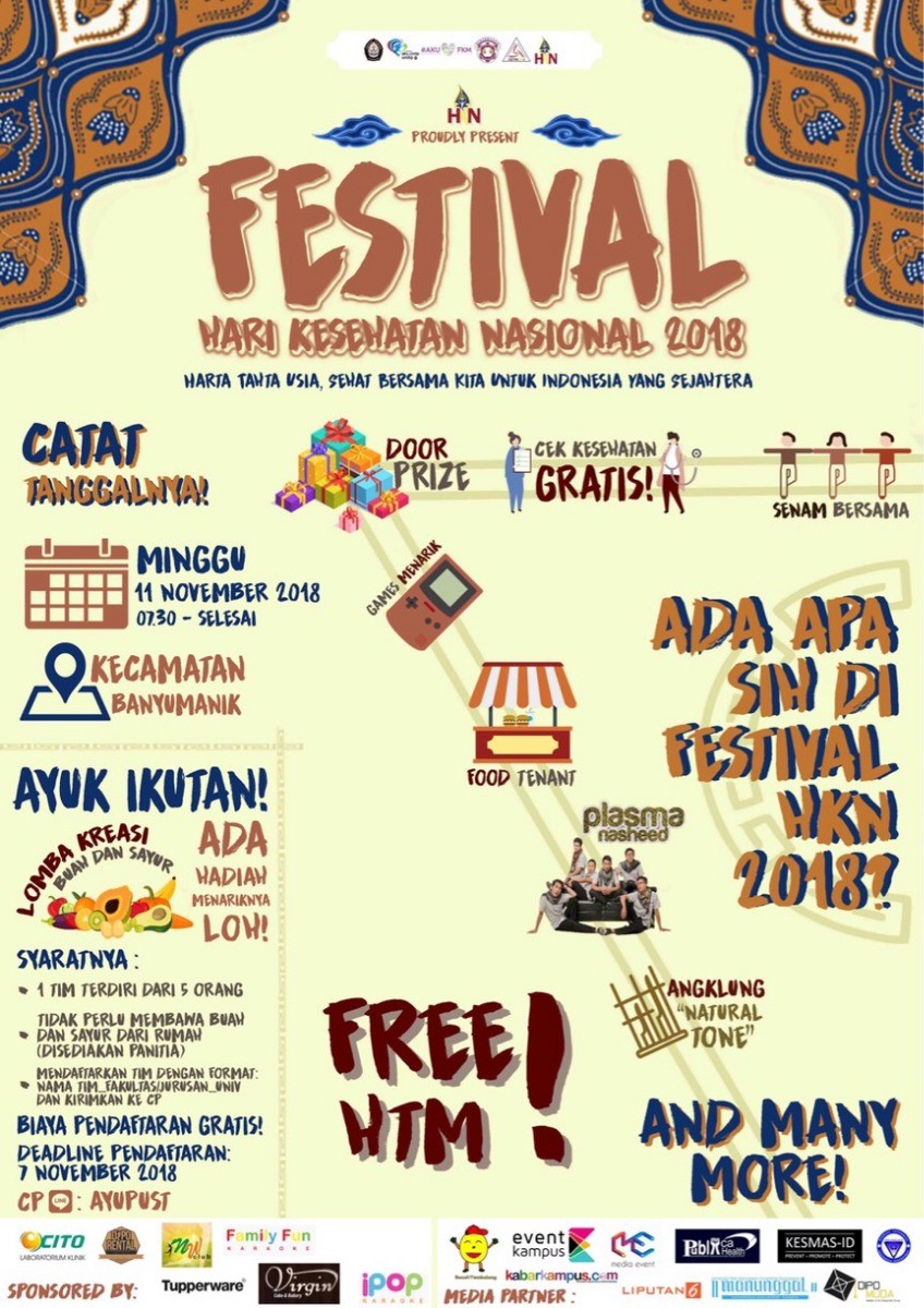 Poster Festival Hari Kesehatan Nasional 2018