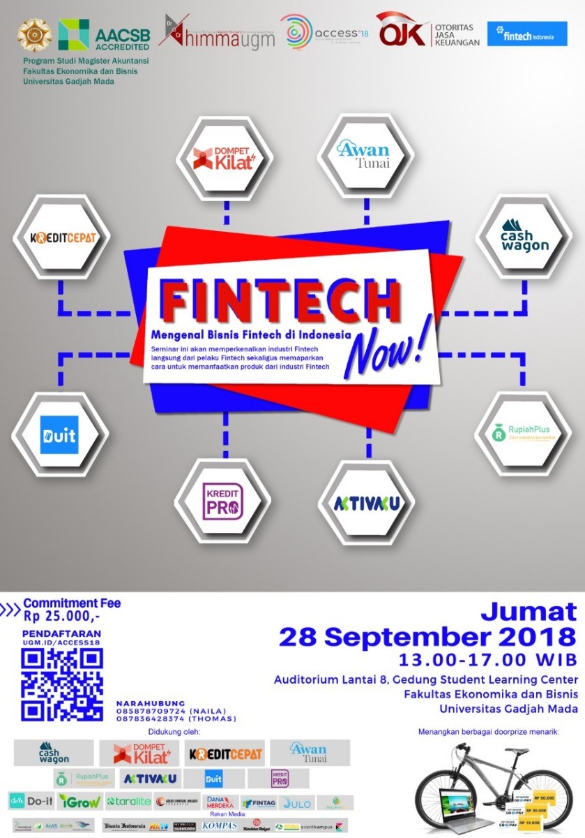 Poster FinTech Now! Mengenal Bisnis Fintech di Indonesia