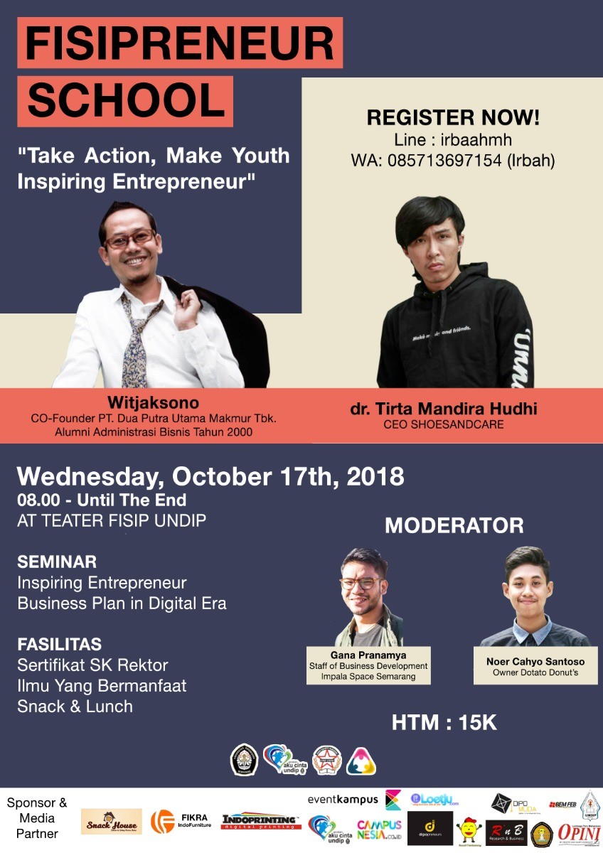 Poster FISIPRENEUR SCHOOL 2018