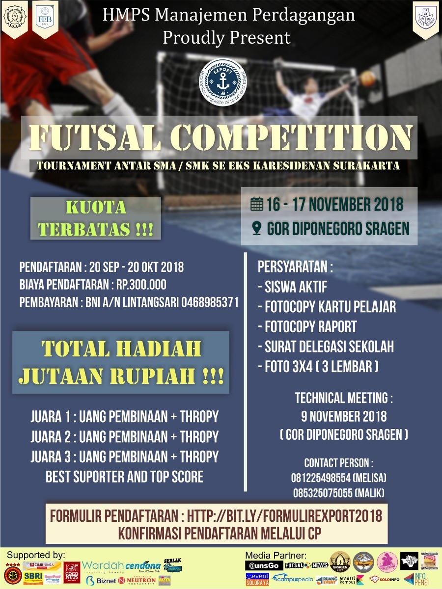 Poster FUTSAL COMPETITION EXPORT UNS