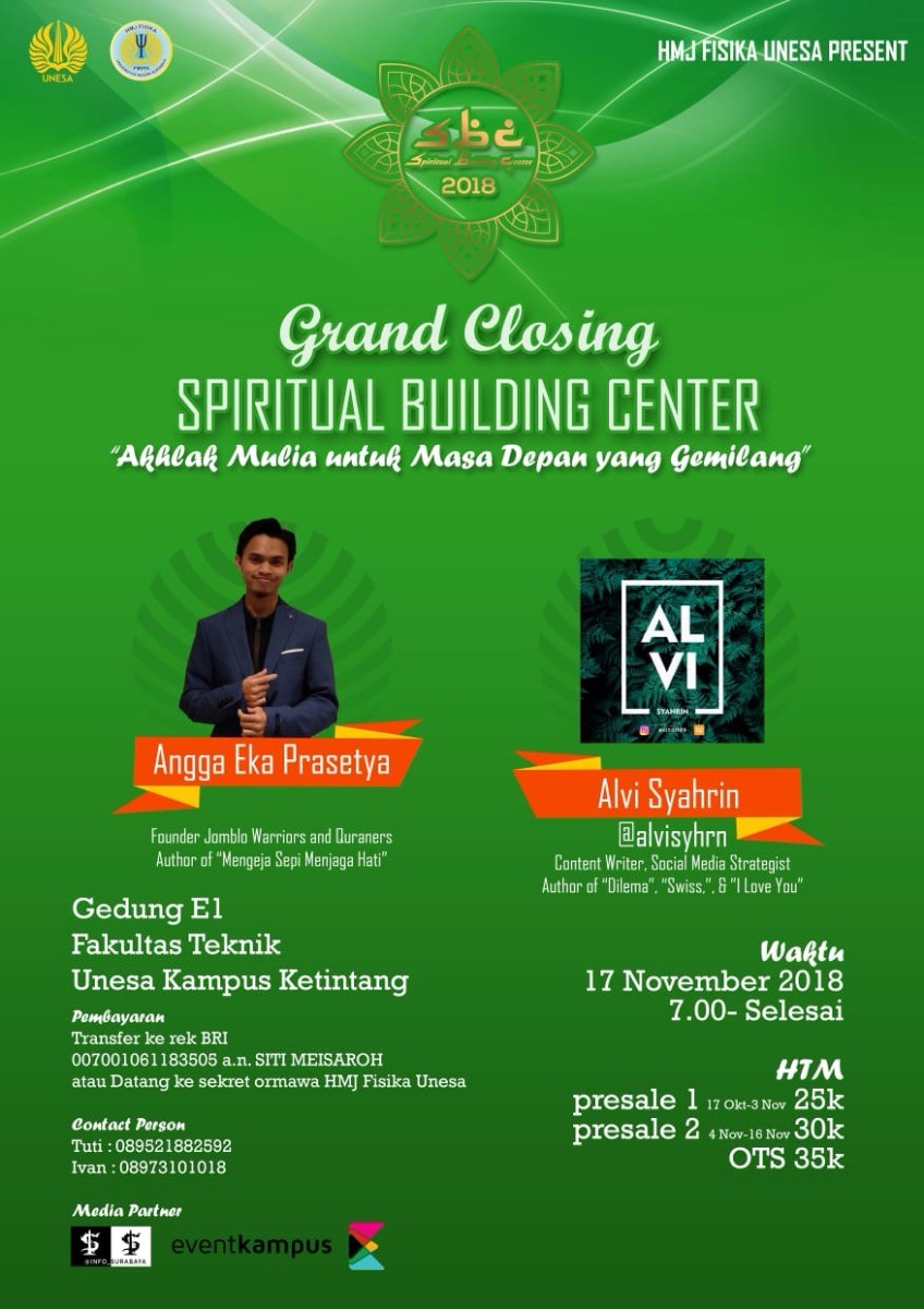 Poster Grand Closing Spiritual Building Center