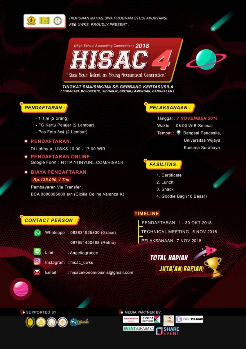 Poster HISAC 4 (High School Accounting Competition)