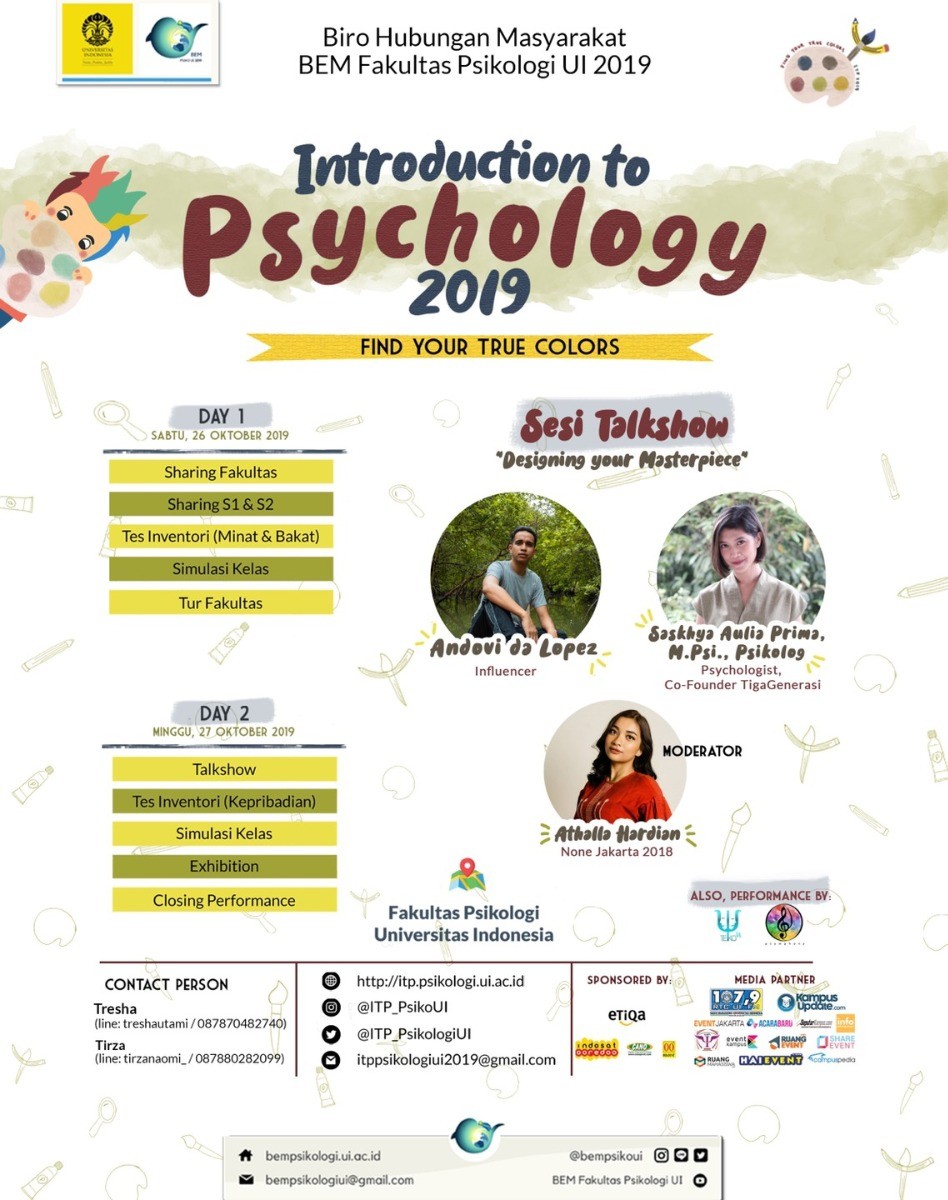 Poster Introduction to Psychology UI 2019