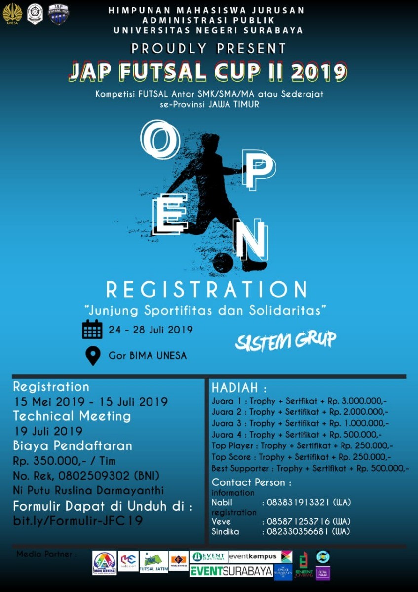 Poster JAP FUTSAL CUP II 2019