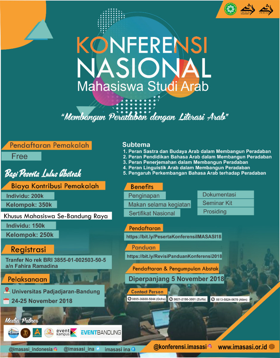 Poster Konferensi Nasional Mahasiswa Studi Arab 2018