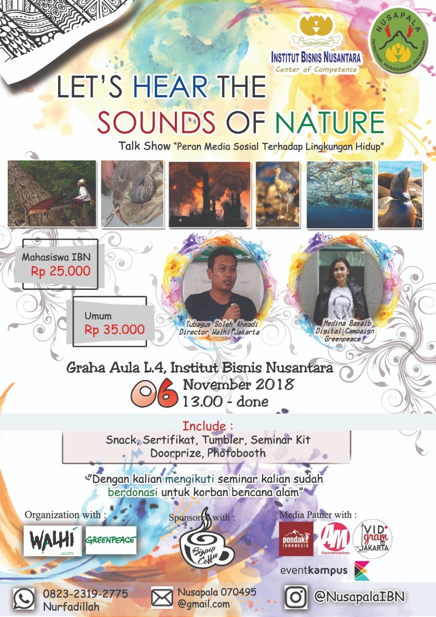 Poster LET'S HEAR THE SOUNDS OF NATURE