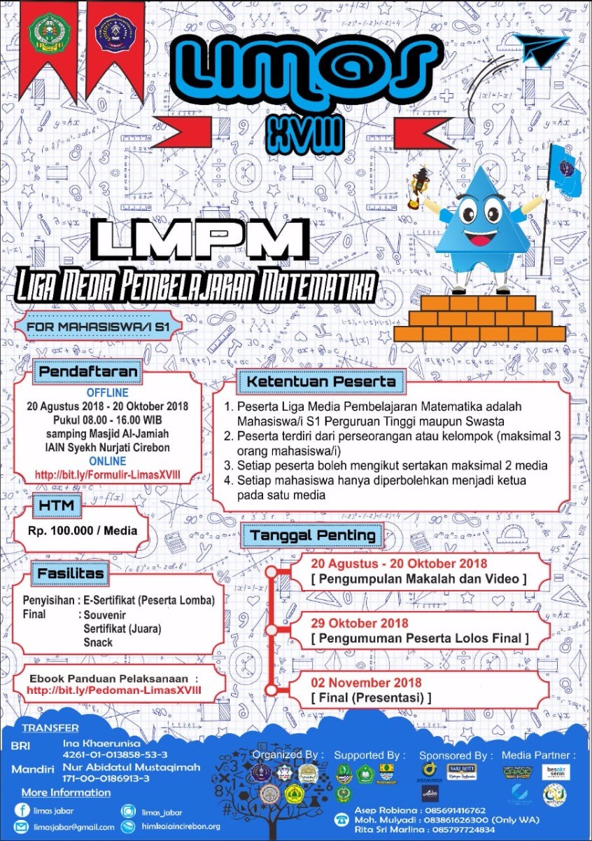 Poster Liga Media Pembelajaran Matematika LIM@S Jabar XVIII