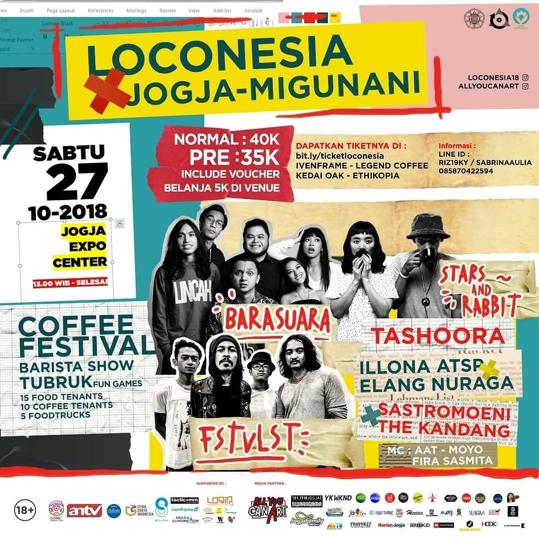 Poster LOCONESIA X JOGJA MIGUNANI