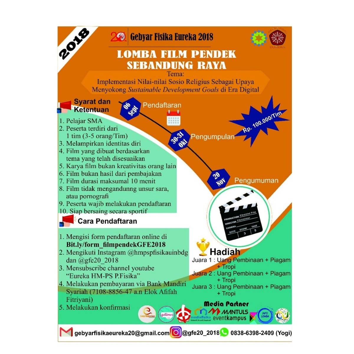 Poster LOMBA FILM PENDEK SEBANDUNG RAYA