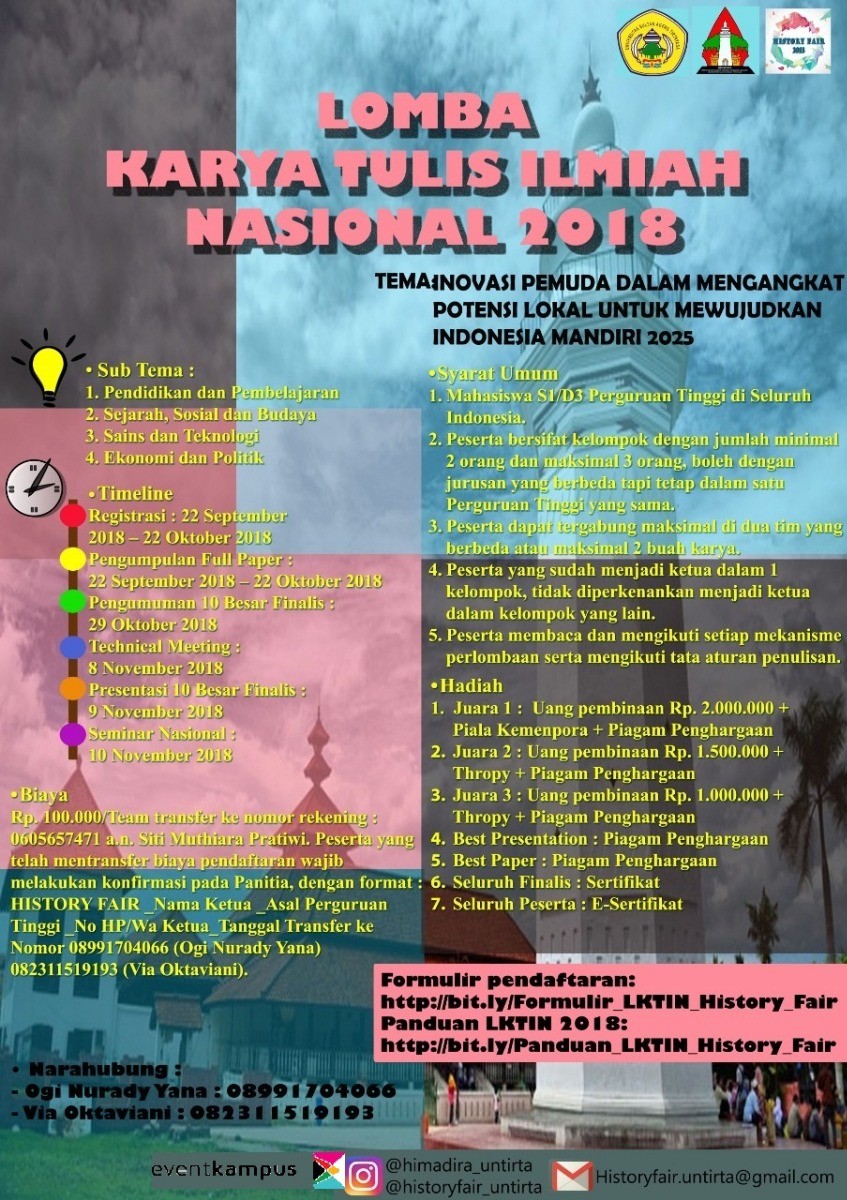 Poster Lomba Karya Tulis Ilmiah Tingkat Nasional