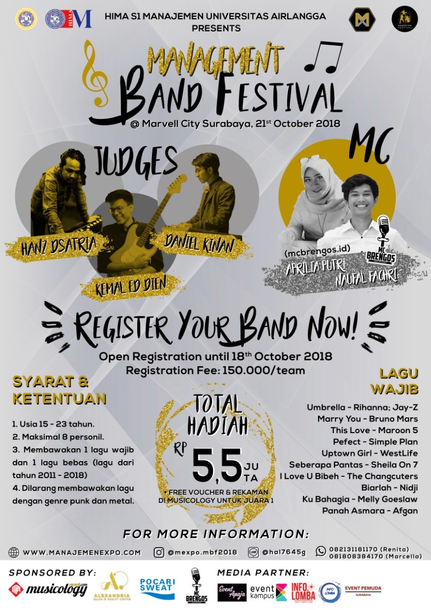 Poster Management Band Festival