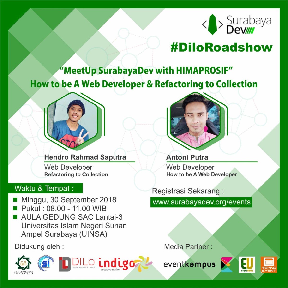 Poster MeetUp Surabaya Dev With HIMAPROSIF