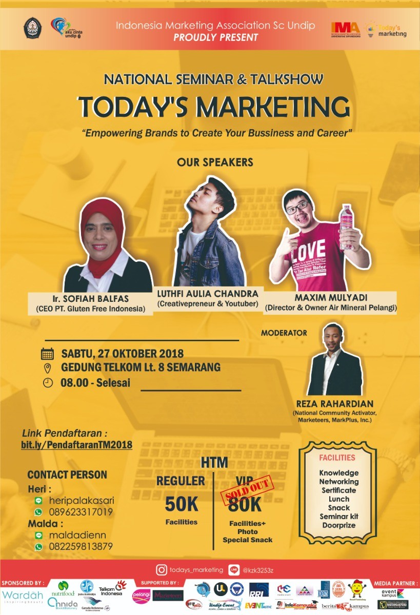 Poster National Seminar & talkshow "TODAYS MARKETING"