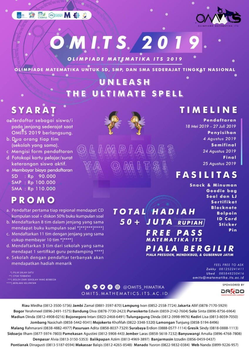 Poster Olimpiade Matematika ITS 2019
