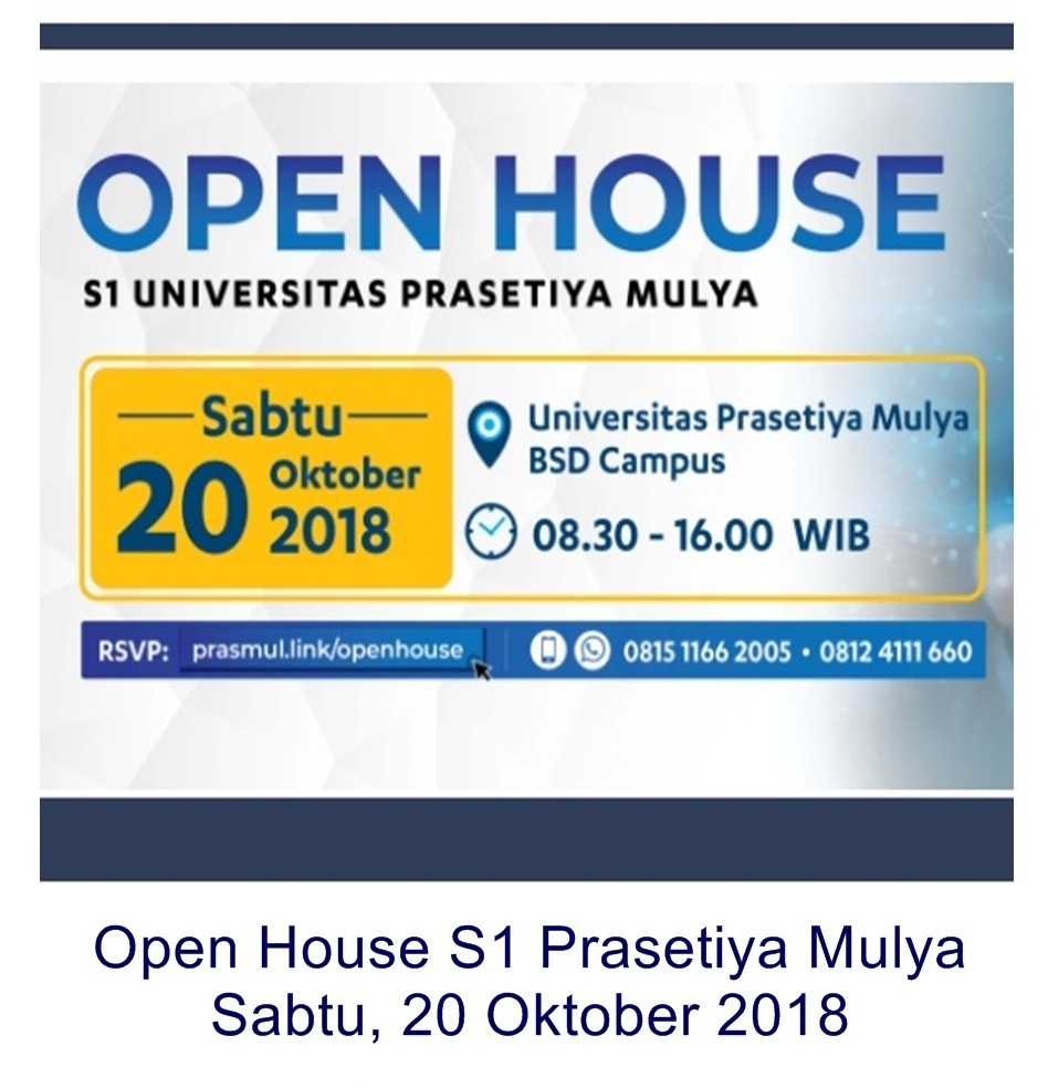 Poster Open House S1 Universitas Prasetiya Mulya