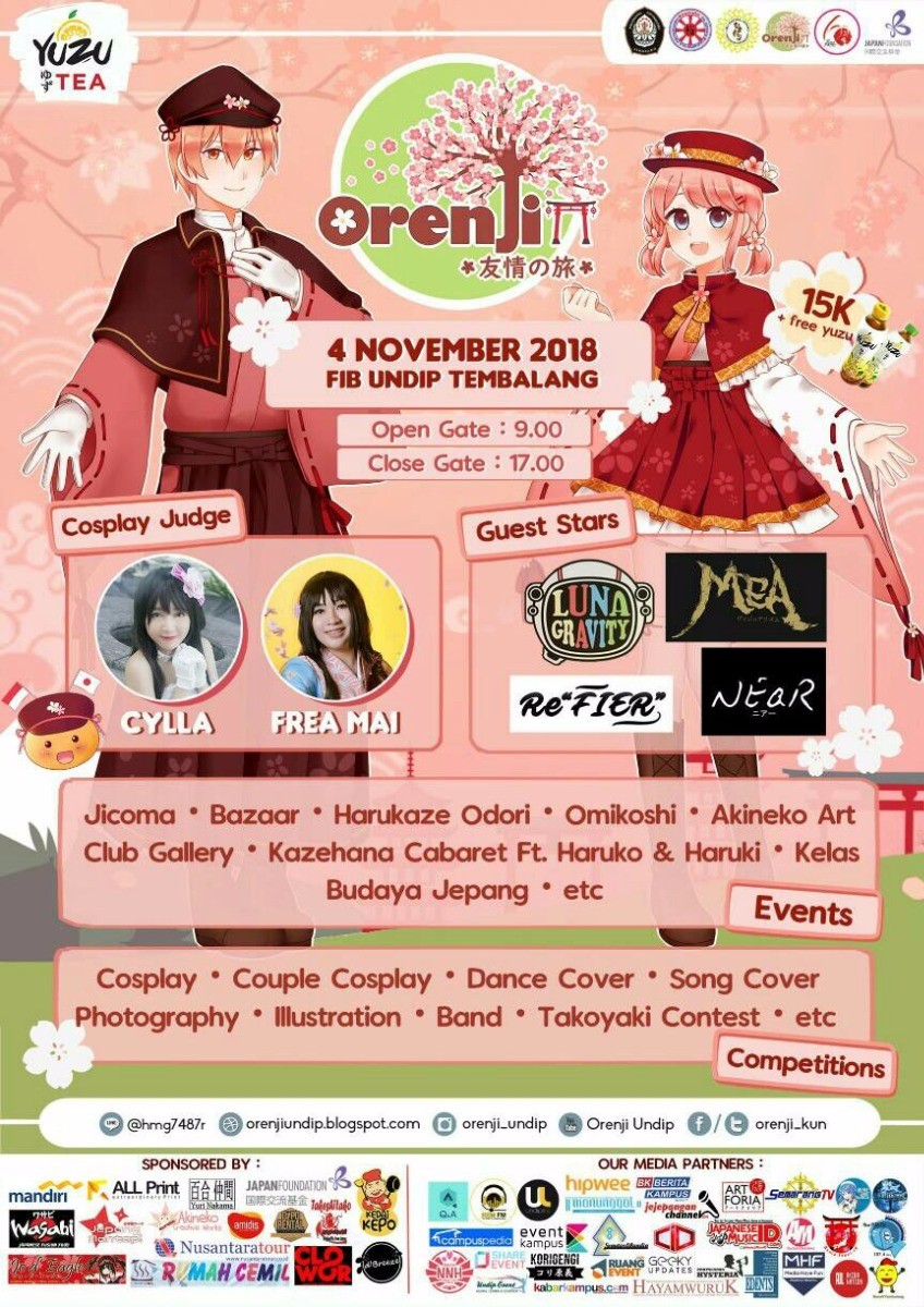 Poster ORENJI (ORIGINAL EVENT OF JAPAN IN INDONESIA) 2018