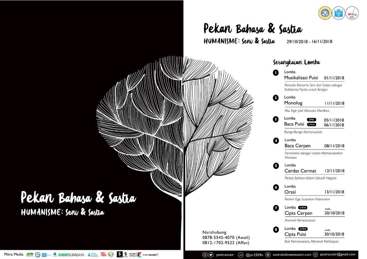 Poster Pekan Bahasa & Satra “Humanisme : Seni & Sastra”