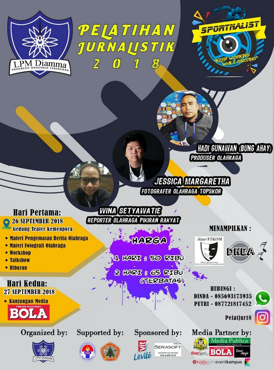 Poster PELATIHAN JURNALISTIK 2018 “SPORT JOURNALIST”