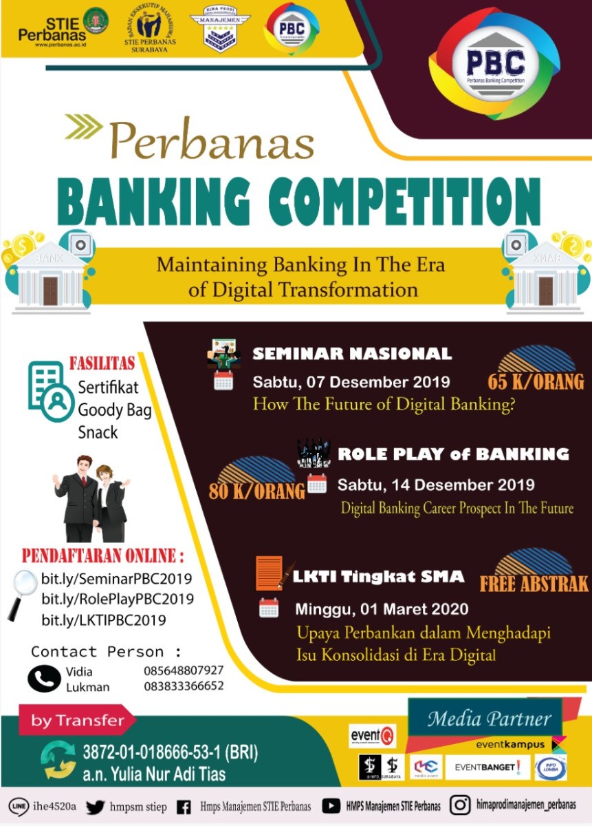 Poster Perbanas Banking Competition 2019