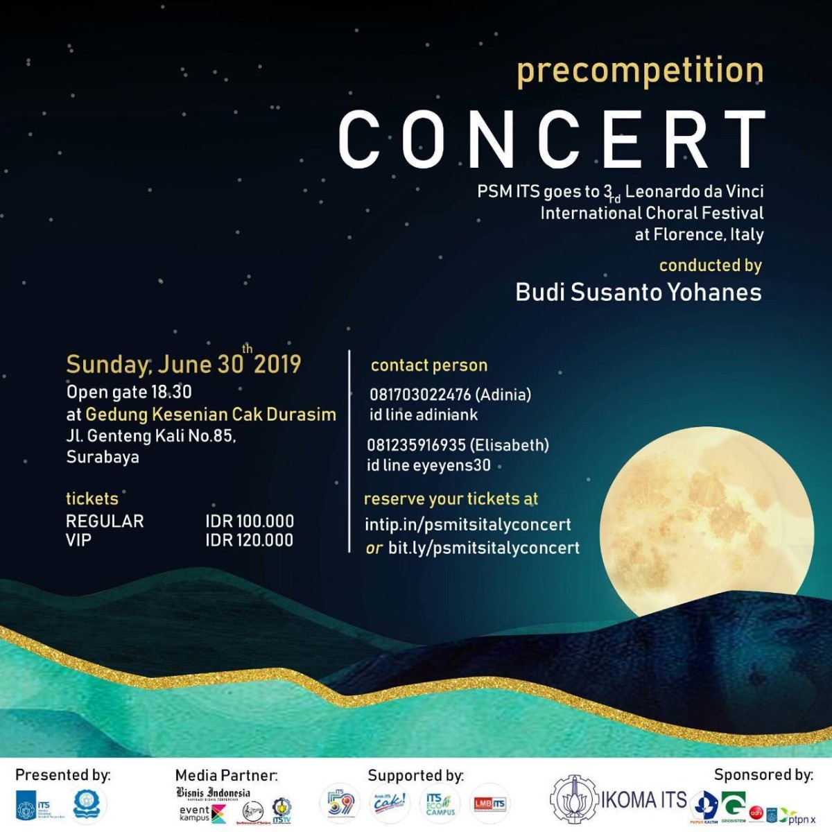 Poster Precompetition Concert PSM ITS goes to 3rd Leonardo da Vinci International Choral Festival