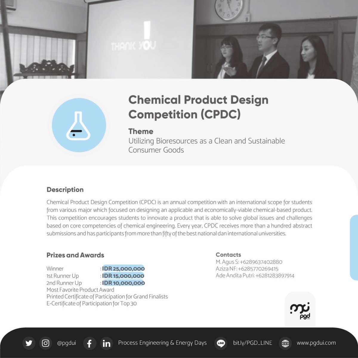 Poster Chemical Product Design Competition PGD UI 2020