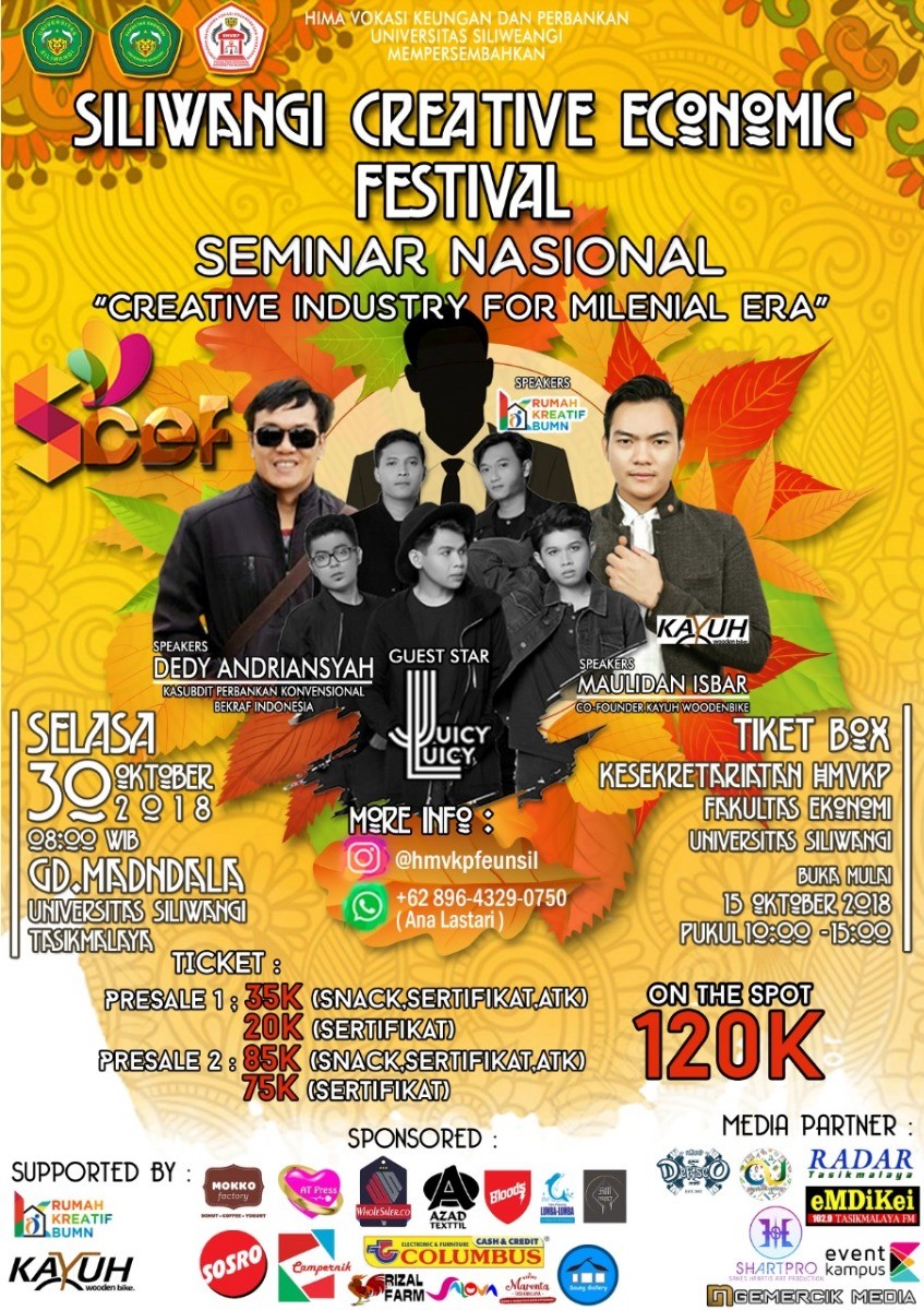 Poster SCEF "SILIWANGI CREATIVE  ECONOMIC FESTIVAL"