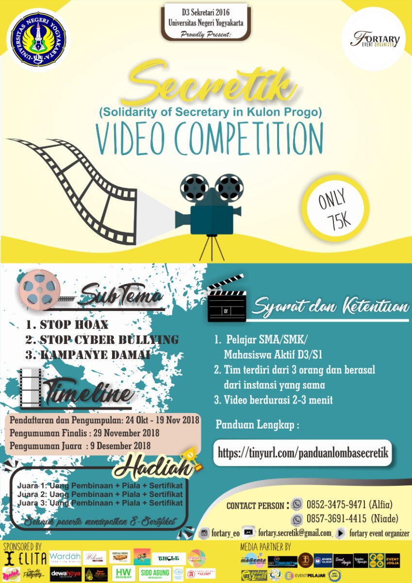 Poster SECRETIK VIDEO COMPETITION