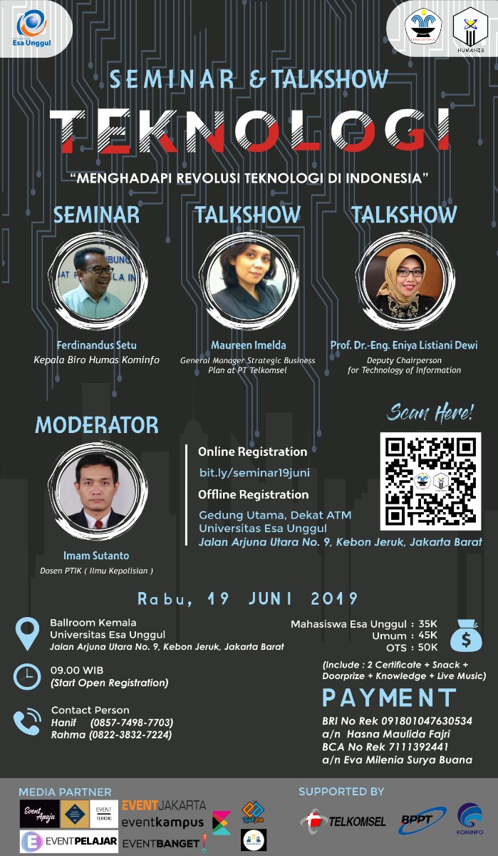 Poster Seminar dan Talkshow "Menghadapi Revolusi Teknologi di Indonesia"