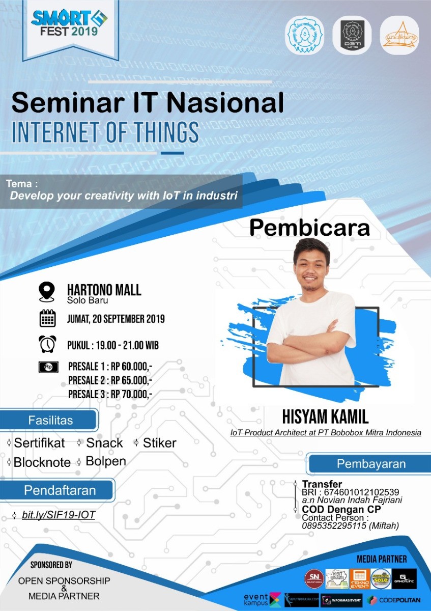 Poster Seminar IT Nasional Tentang IoT(Internet Of Things)