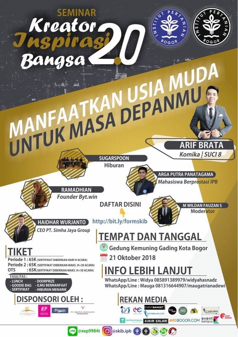 Poster SEMINAR KREATOR INSPIRASI BANGSA 2.0