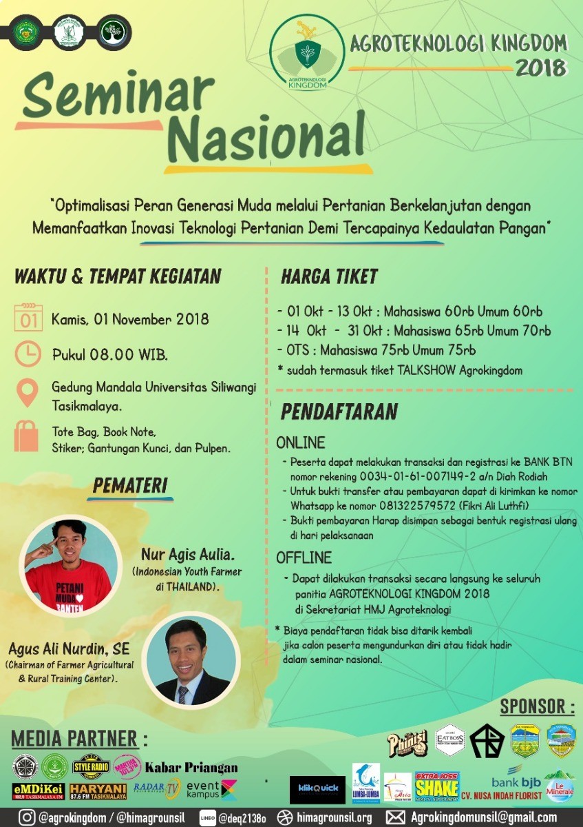 Poster SEMINAR NASIONAL AGROKINGDOM