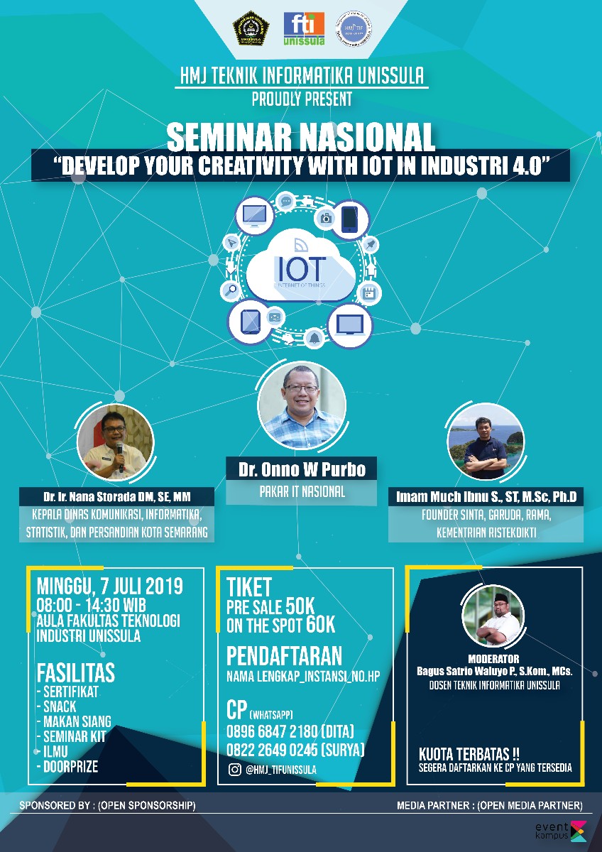 Poster SEMINAR NASIONAL IOT WITH ONNO W PURBO