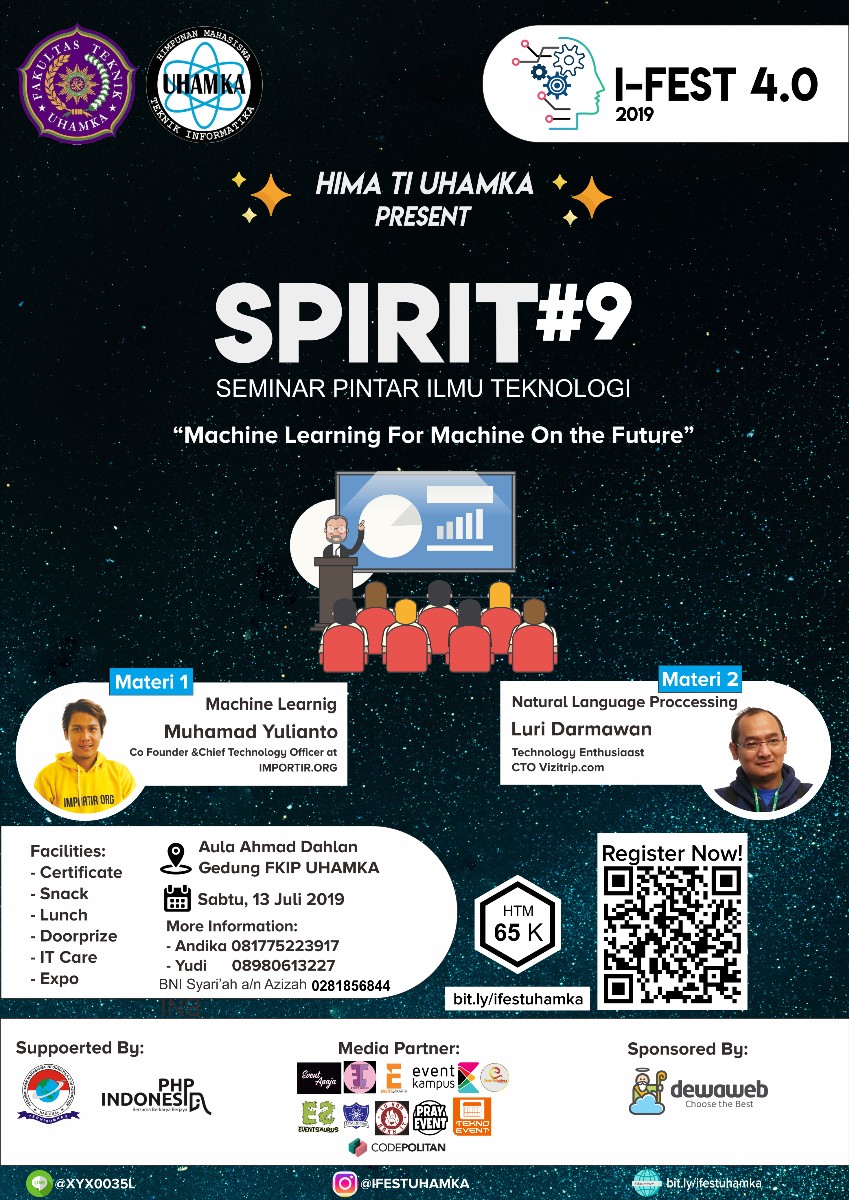 Poster Seminar Pintar Ilmu Teknologi "Machine Learning for Machine on the Future"