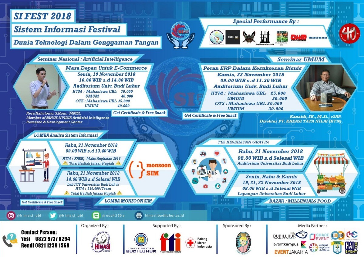 Poster SISTEM INFORMASI FESTIVAL 2018