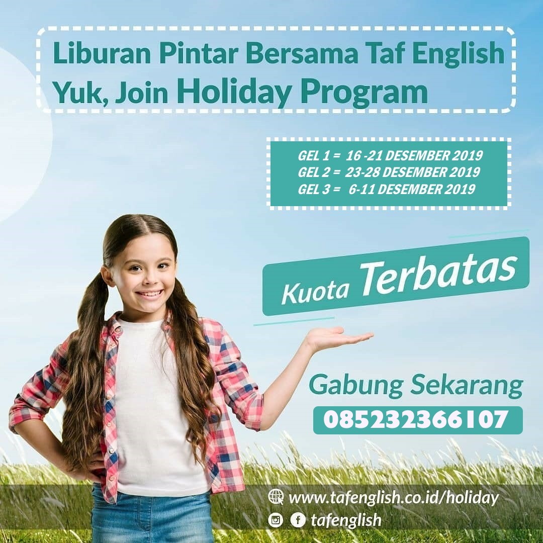 Poster TAF Holiday-Program Liburan Bahasa Inggris Di Surabaya