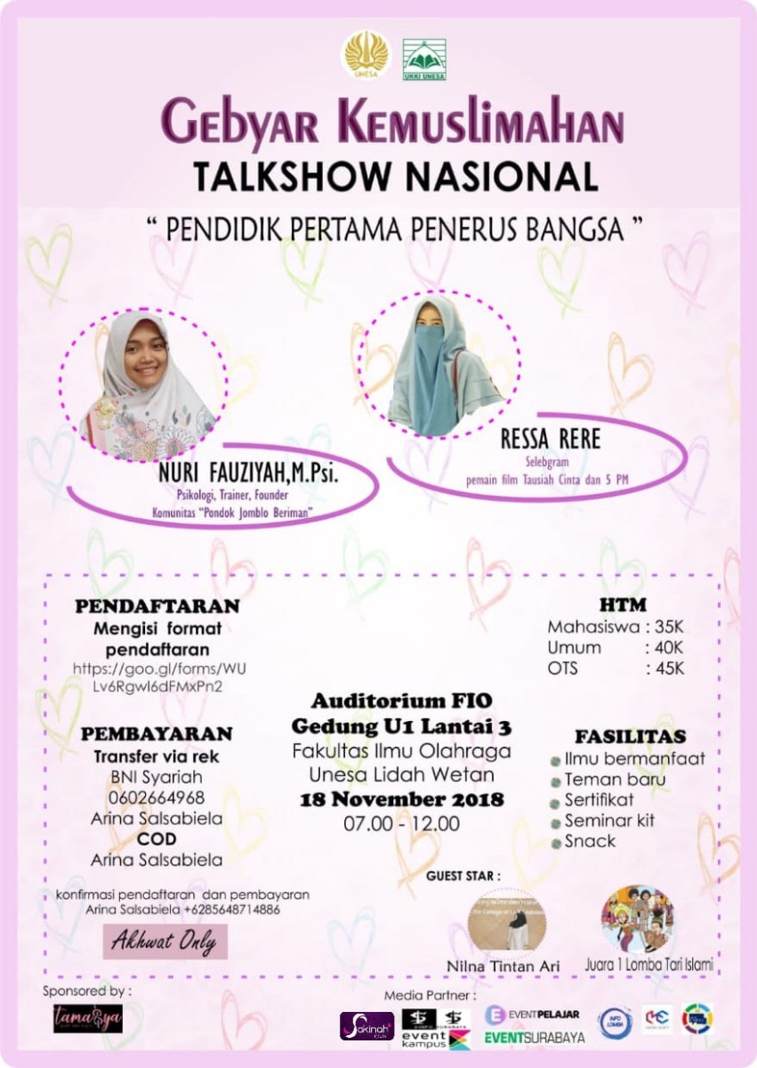 Poster Talkshow Nasional Gebyar Kemuslimahan