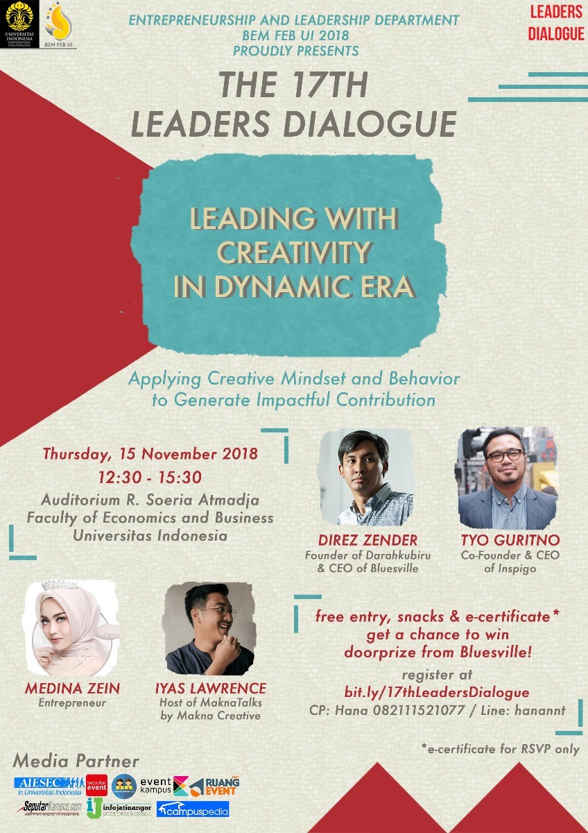 Poster The 17th Leaders Dialogue: Leading With Creativity in Dynamic Era