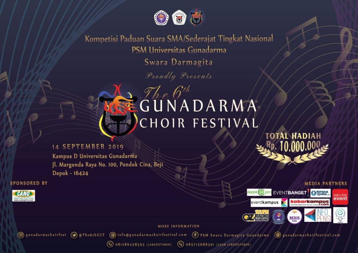 Poster The 6th Gunadarma Choir Festival