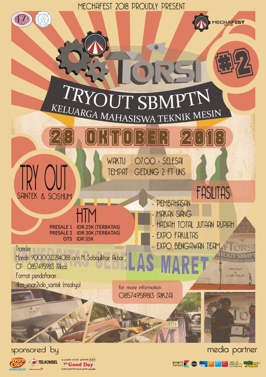 Poster TORSI (Try Out Akbar Teknik Mesin)