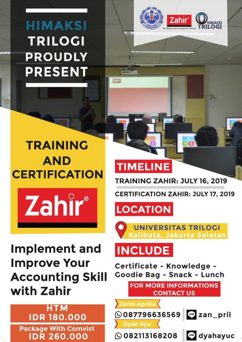 Poster Training And Certification Zahir