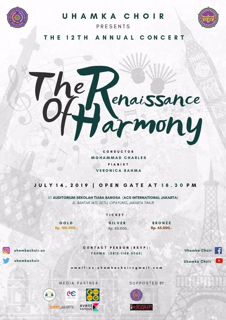 Poster UHAMKA CHOIR 12th ANNUAL CONCERT 2019